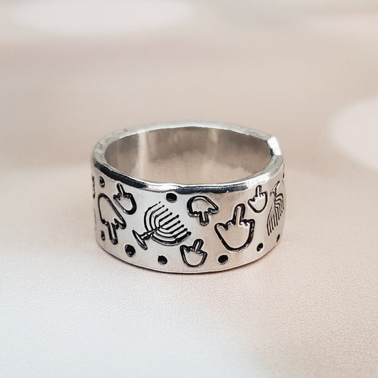 Hanukkah Middle Finger Ring by Salt and Sparkle