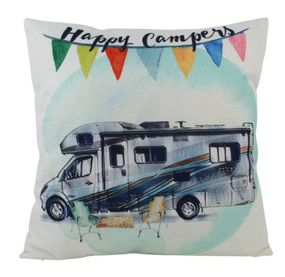 Happy Camper Throw Pillow