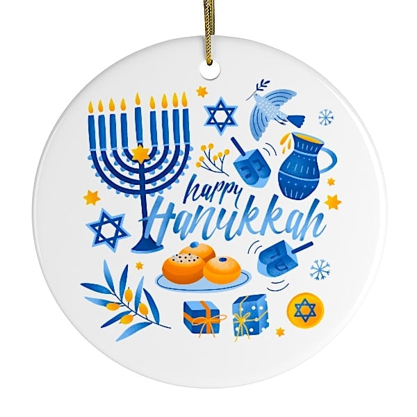 Happy Hanukkah Ornament by OrnamentallyYou