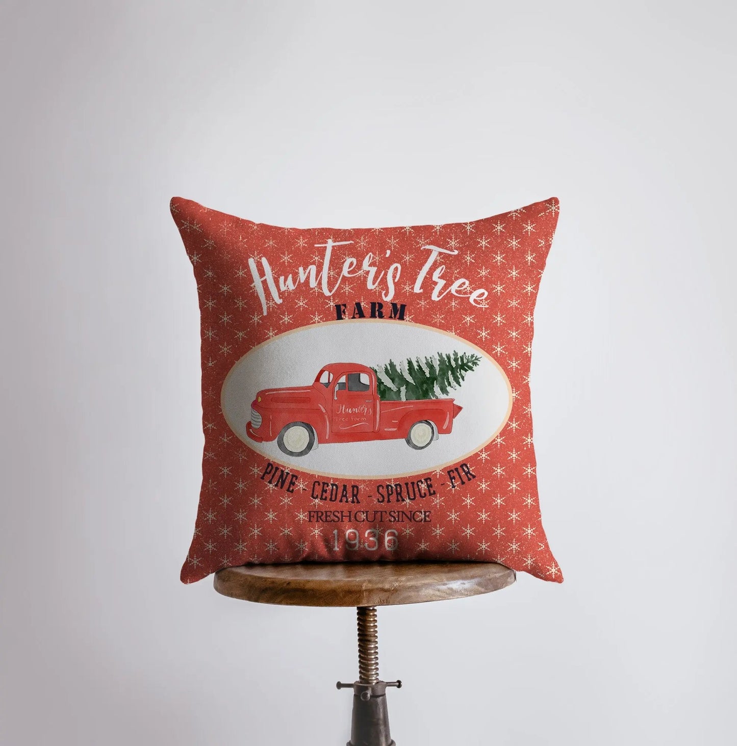 Harvest Tree Farm Throw Pillow