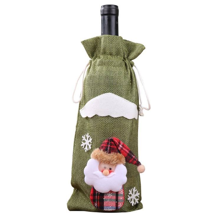 Cozy Holiday Wine Bottle Cover by Plushy Planet