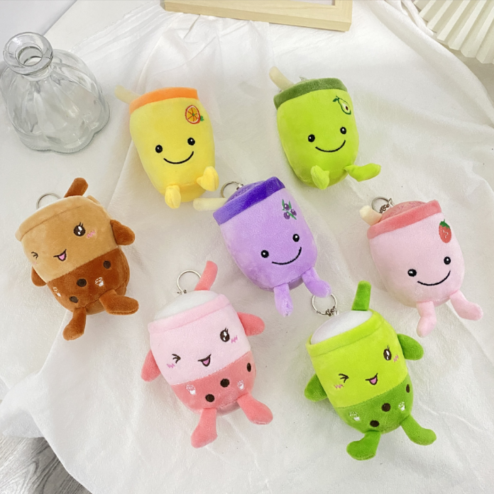 Cute Fruit Drink Plush Keychains by Plushy Planet