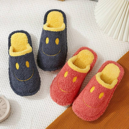 Cozy Fashionable Smiley Face Slippers by Plushy Planet