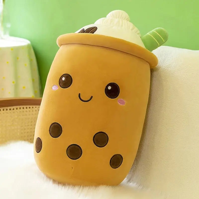 Bubble Boba Tea Cup Pillow: Plush, Stuffed, Popular by Plushy Planet