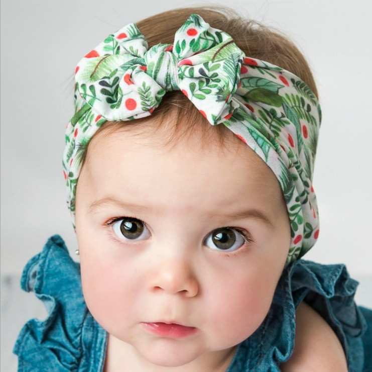 Floral Printed Baby Headband: Fashionable Turban by Plushy Planet