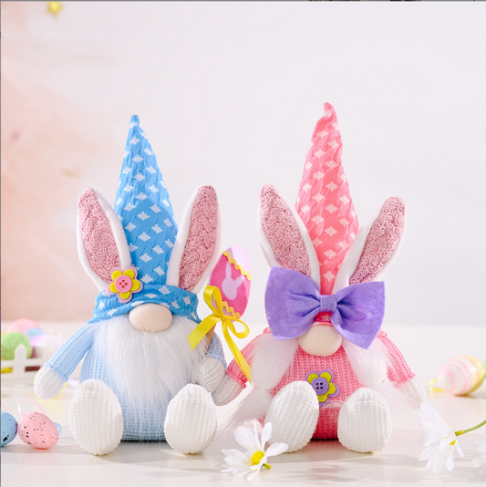 Easter Plush Gnome Bunny Rabbit by Plushy Planet