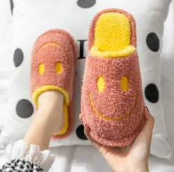 Cozy Fashionable Smiley Face Slippers by Plushy Planet