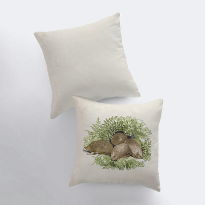 Hedgehogs Throw Pillow