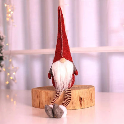 Quirky Santa Claus Elf Doll: Festive Handmade Christmas Gnome Decoration by Plushy Planet