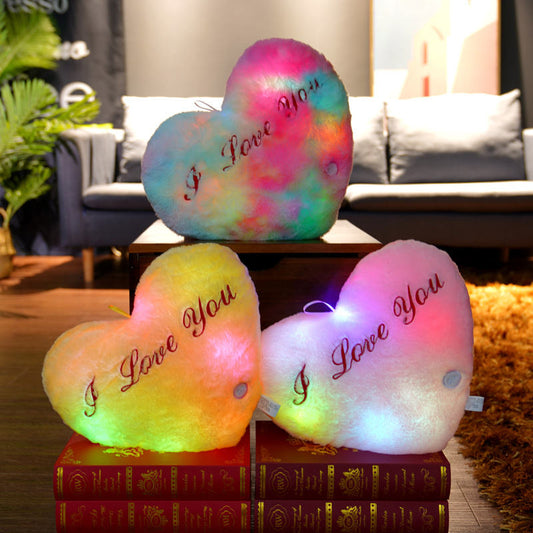 Glowing LED Heart Stuffed Animal by Plushy Planet