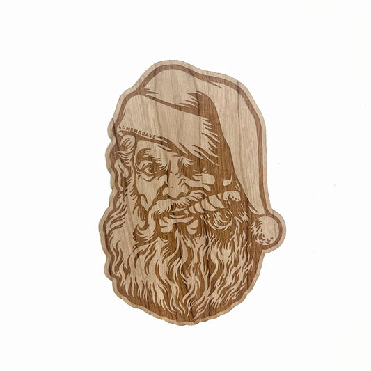 Santa Wood Stickers