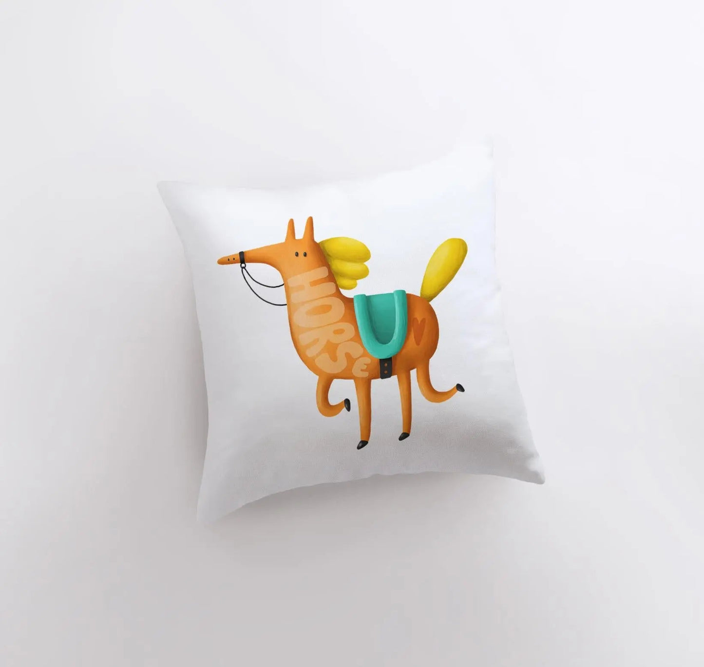 Horse Running Throw Pillow