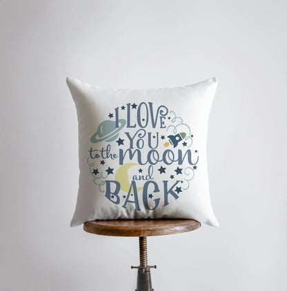 I Love You to the Moon Throw Pillow