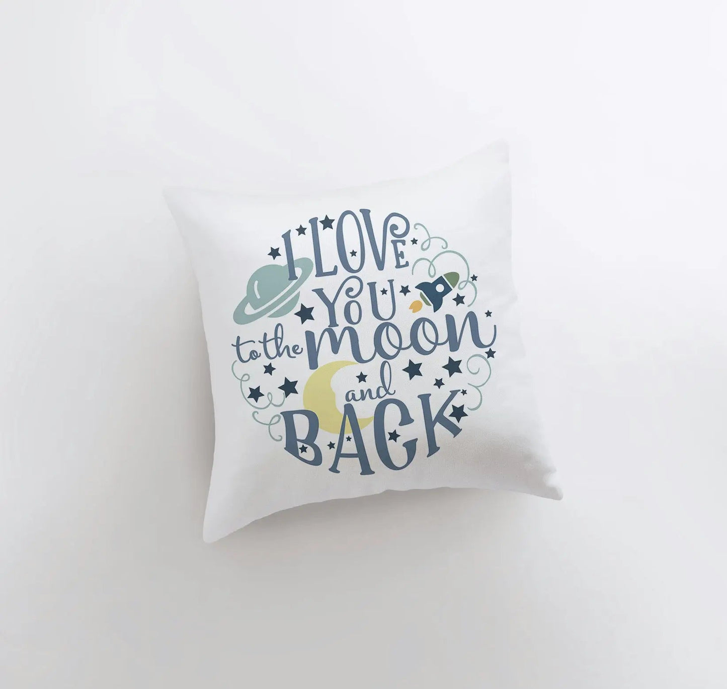 I Love You to the Moon Throw Pillow