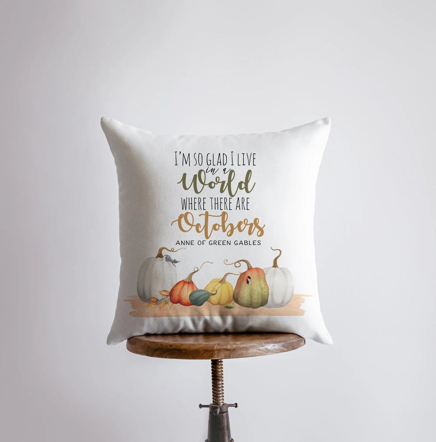 Octobers Throw Pillow