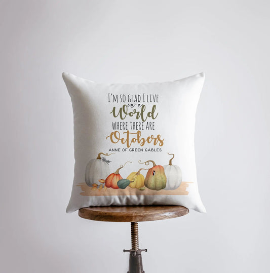 Octobers Throw Pillow