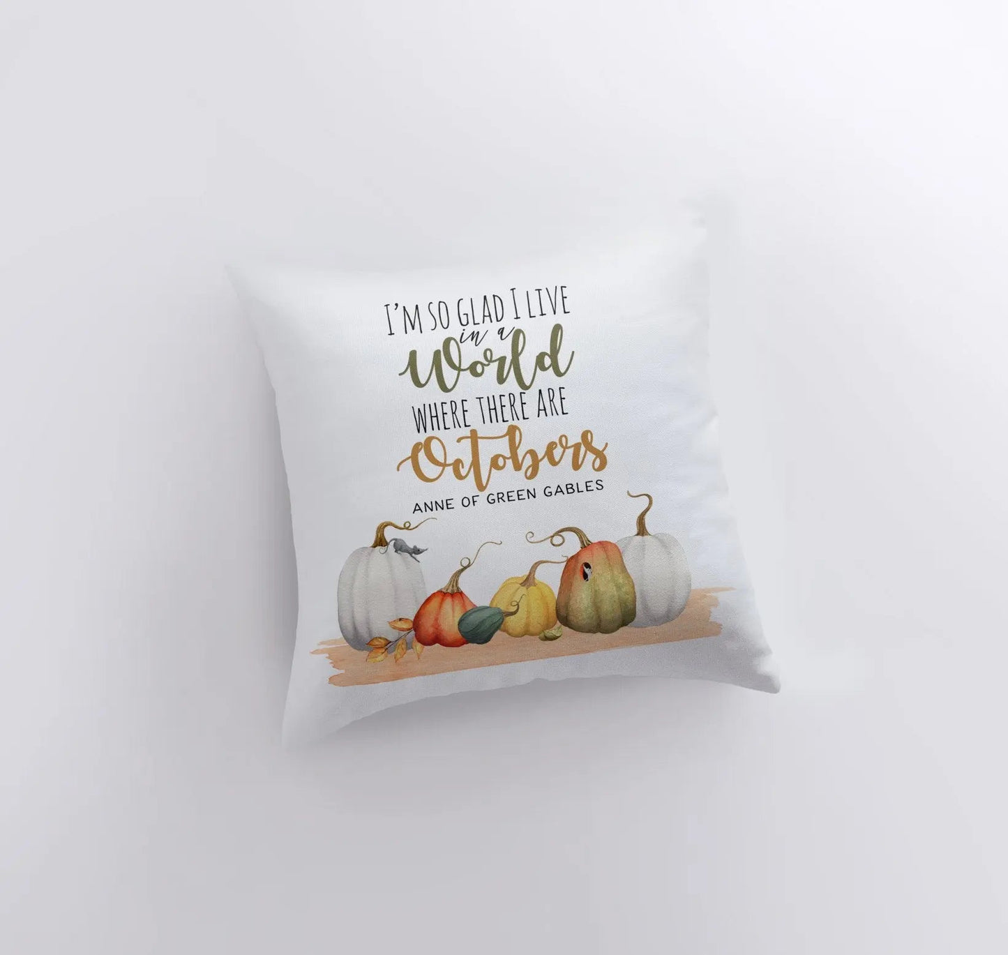 Octobers Throw Pillow