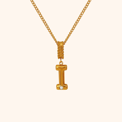 Pearl Initial Necklace