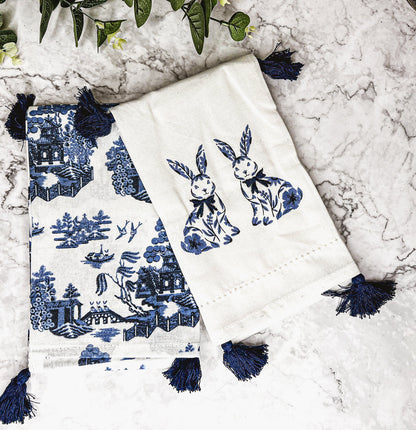 Chinoiserie Bunny Dish Towels