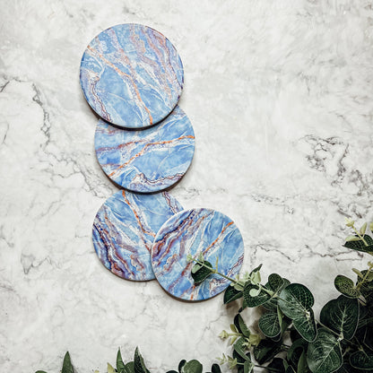 Marble Blue Coasters