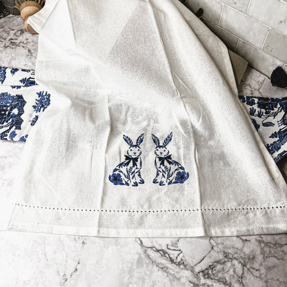 Chinoiserie Bunny Dish Towels