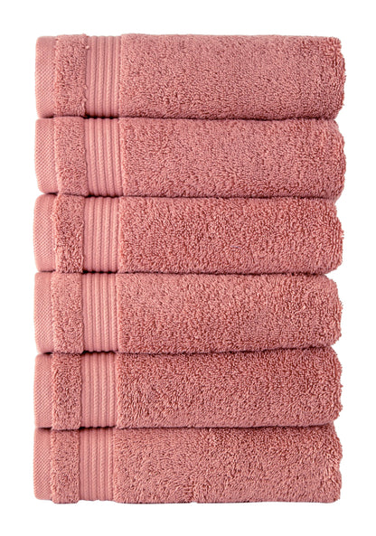 Amadeus Luxury Turkish Cotton Plush Hand Towels - 6 Pieces by Classic Turkish Towels