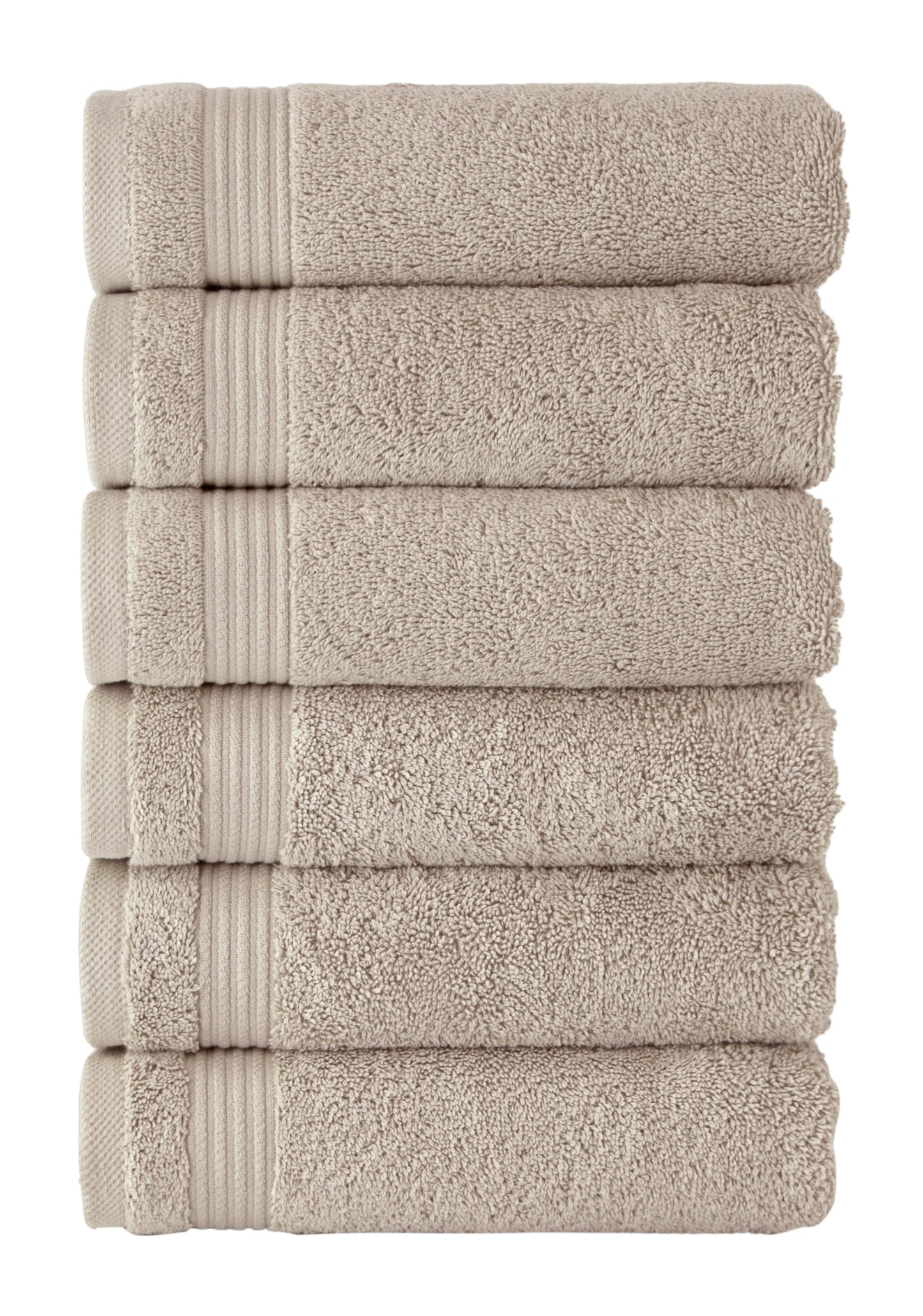 Amadeus Luxury Turkish Cotton Plush Hand Towels - 6 Pieces by Classic Turkish Towels