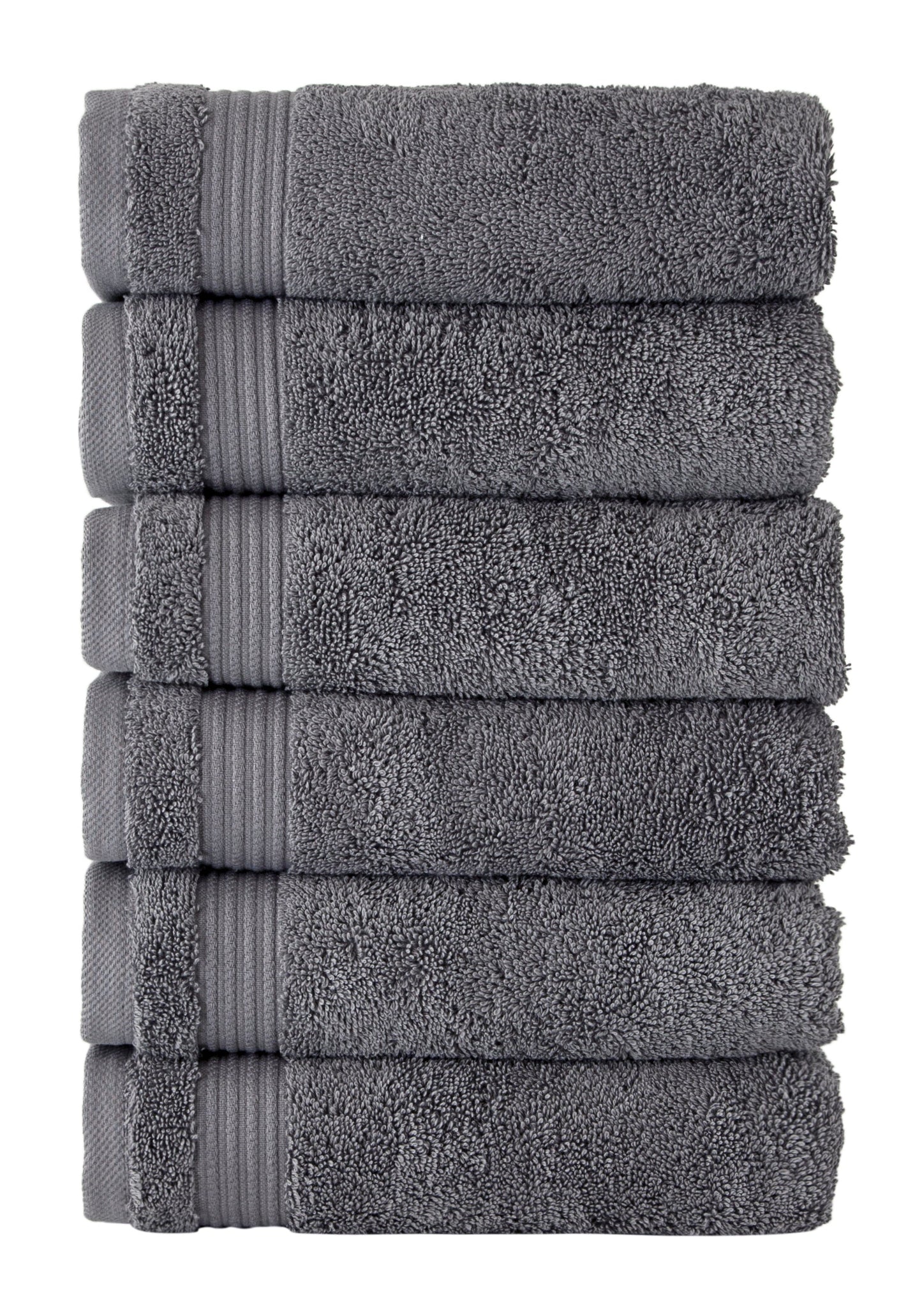 Amadeus Luxury Turkish Cotton Plush Hand Towels - 6 Pieces by Classic Turkish Towels