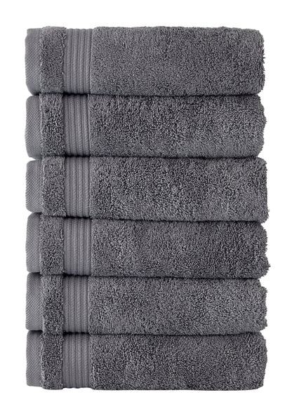 Amadeus Luxury Turkish Cotton Plush Hand Towels - 6 Pieces by Classic Turkish Towels