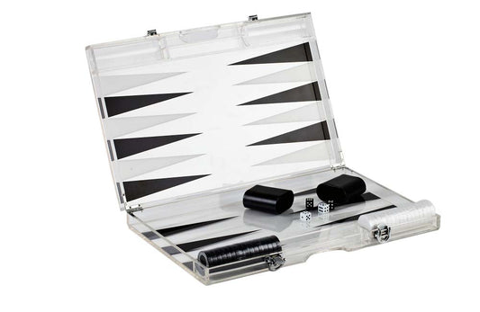Lucite 18'' Backgammon set by Lainy Home