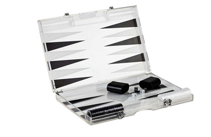 Lucite 18'' Backgammon set by Lainy Home