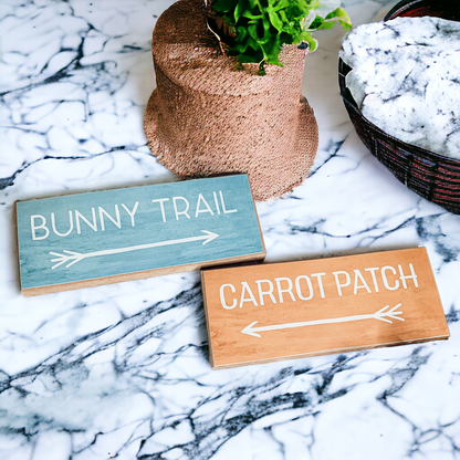 Bunny Trail or Carrot Patch Signs