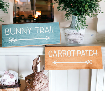 Bunny Trail or Carrot Patch Signs