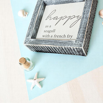 Happy as a Seagull Sign