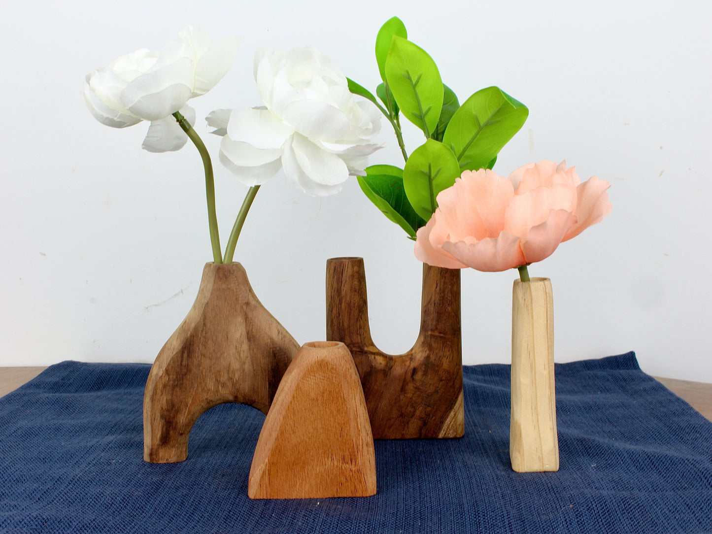 Set of Hand Carved Vases by Tuckahoe Hardwoods