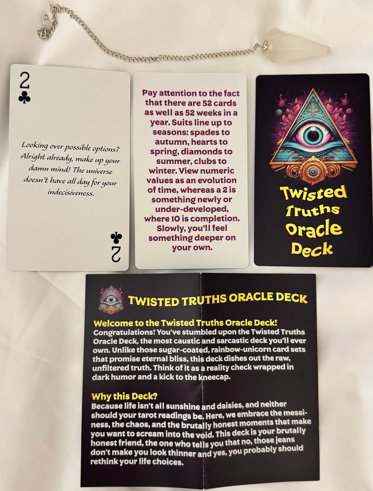 Savage Suits & Twisted Truths Cartomancy Deck Duo for Truth Seekers