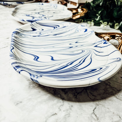 Marbled Blue Pumpkin Plate