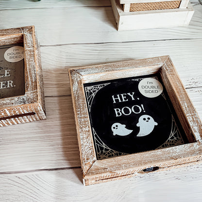 Hey Boo + Cuddle Double-Sided Sign