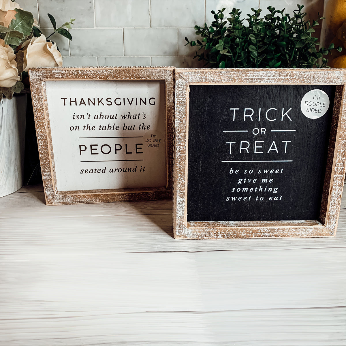 Trick + Thanksgiving Double-Sided Sign