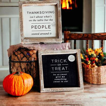 Trick + Thanksgiving Double-Sided Sign