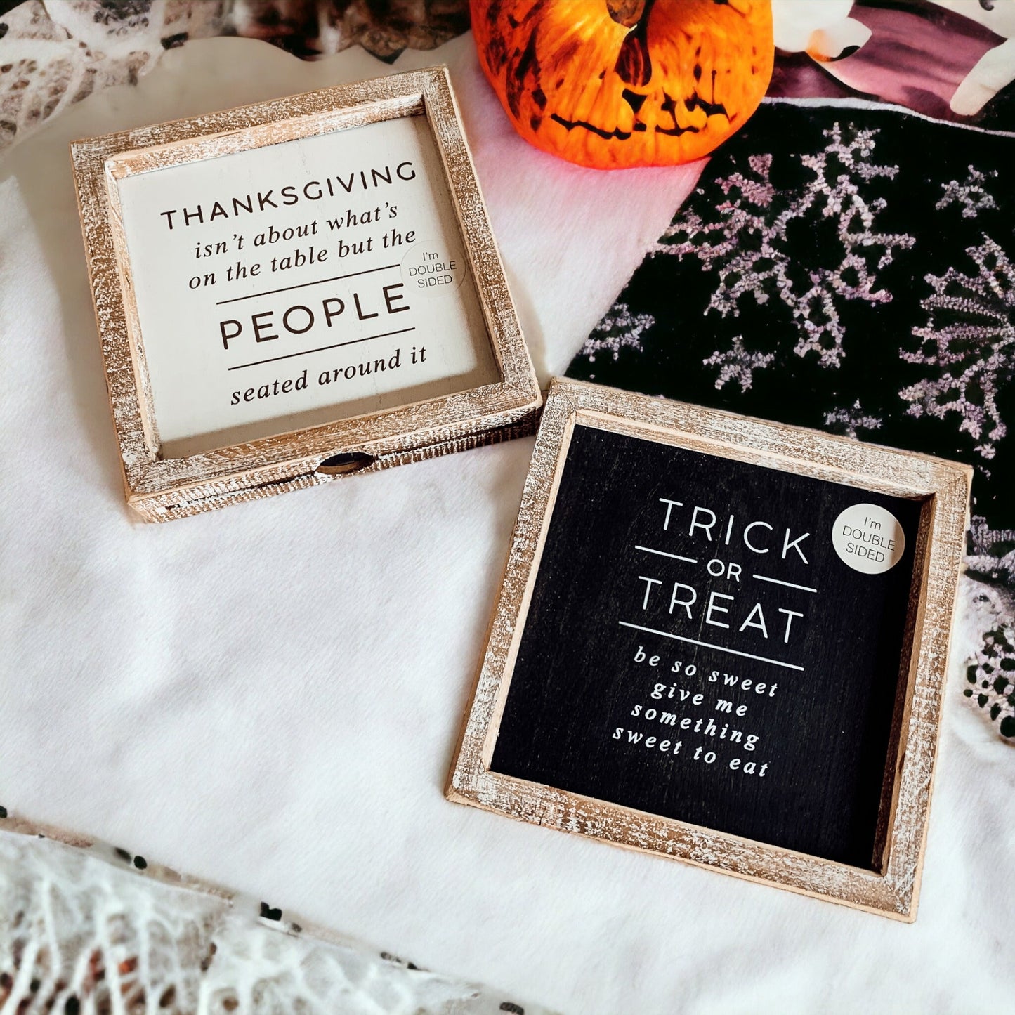 Trick + Thanksgiving Double-Sided Sign