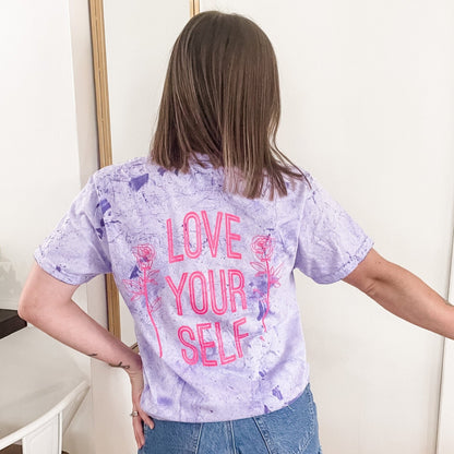 Love Yourself Amethyst Colorblast Tee