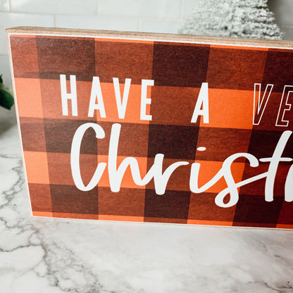 Red Buffalo Christmas Sign