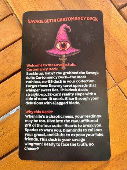 Savage Suits Cartomancy Deck Cards for Truth Seekers