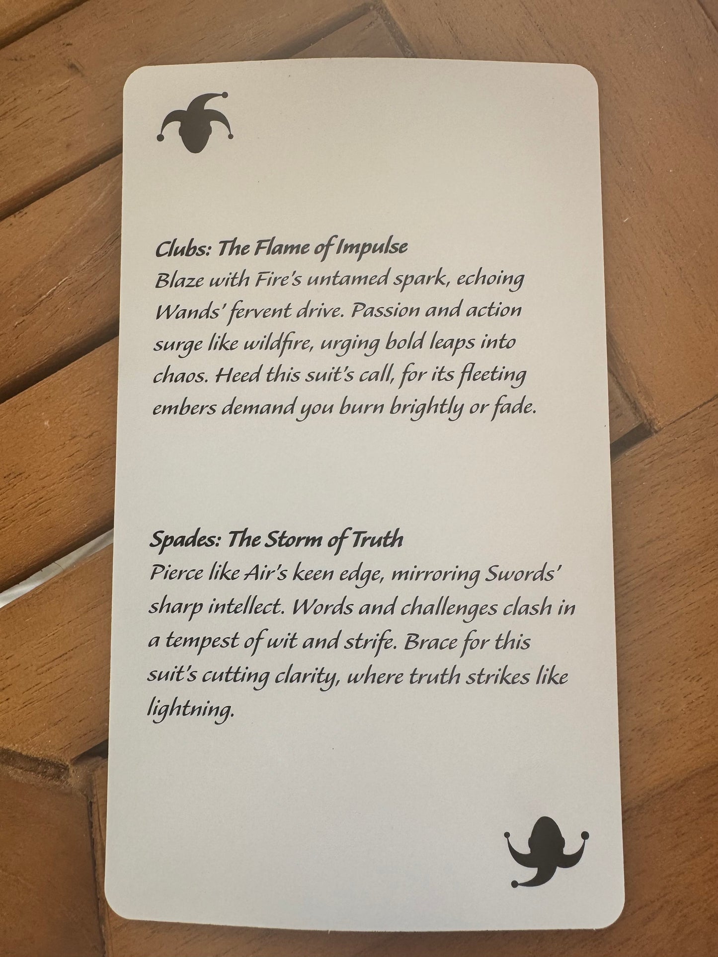 Savage Suits Cartomancy Deck Cards for Truth Seekers