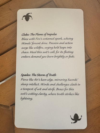Savage Suits Cartomancy Deck Cards for Truth Seekers
