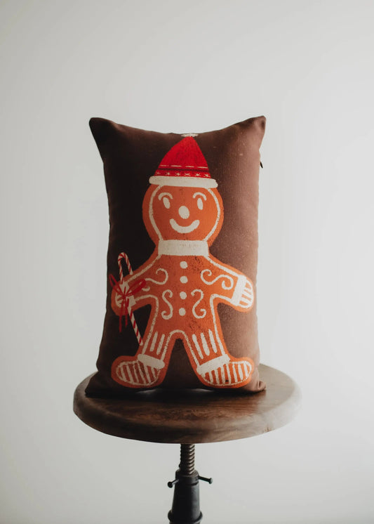 Iced Gingerbread Man Throw Pillow