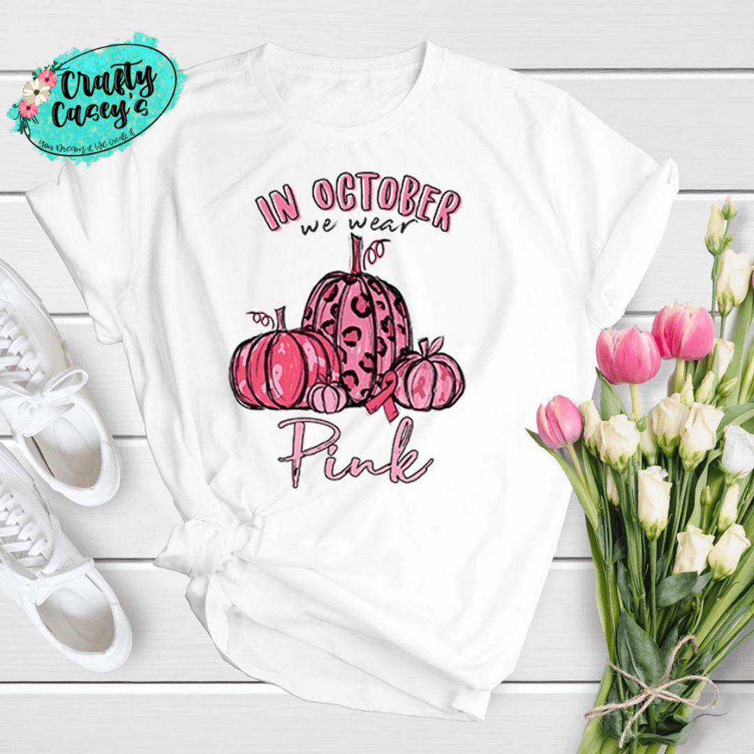 In October We Wear Pink Pumpkin T-shirt