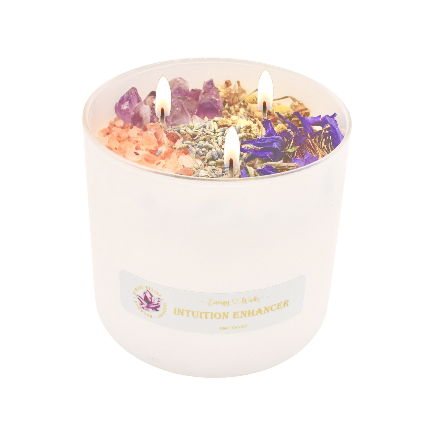 Intuition Enhancer Candle – Crystal Infused Candle for Mental Clarity