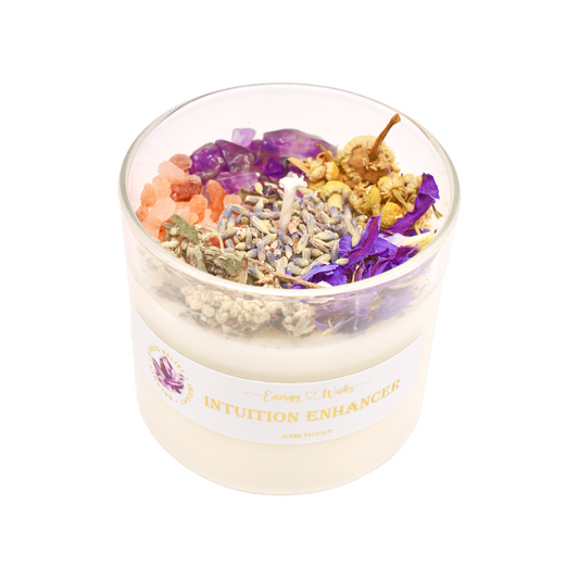 Intuition Enhancer Crystal Candle – Scented Candle for Clarity & Insight